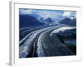 Mt. Blackburn and the Wrangell-St. Elias Mountains Above Kennicott and Root Glaciers, Alaska, USA-Hugh Rose-Framed Photographic Print