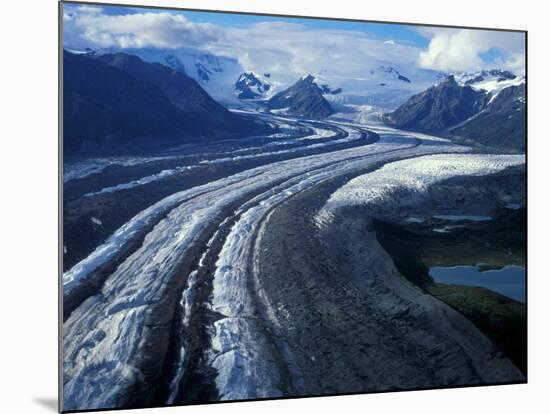 Mt. Blackburn and the Wrangell-St. Elias Mountains Above Kennicott and Root Glaciers, Alaska, USA-Hugh Rose-Mounted Photographic Print