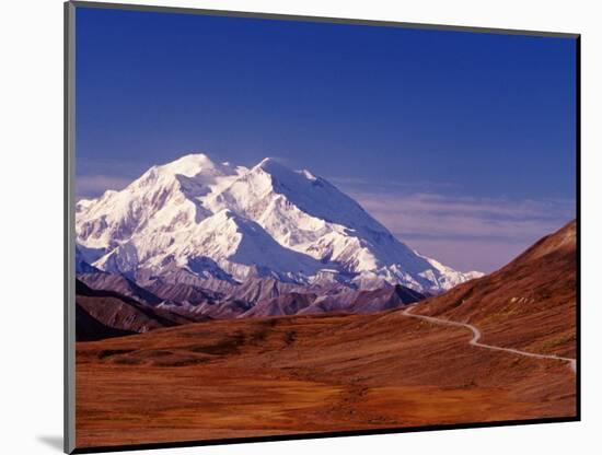 Mt. Denali from Stony Hill in Fall, Mt. McKinley, Alaska, USA-Charles Sleicher-Mounted Photographic Print