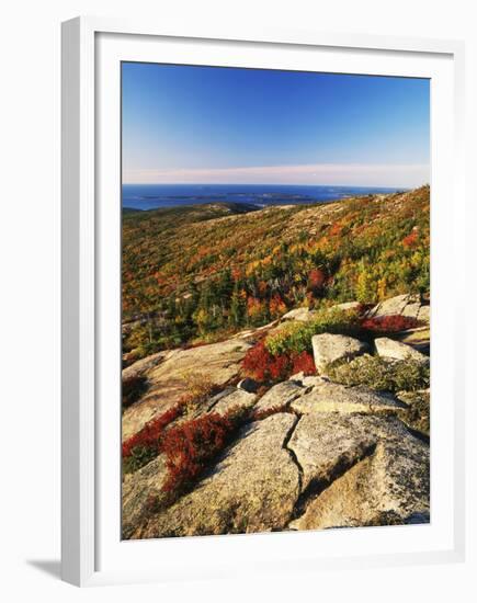 Mt Desert Island, Autumn View, Acadia National Park, Maine, USA-Adam Jones-Framed Premium Photographic Print