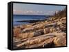 Mt Desert Island, View of Rocks with Forest, Acadia National Park, Maine, USA-Adam Jones-Framed Stretched Canvas