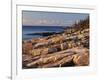 Mt Desert Island, View of Rocks with Forest, Acadia National Park, Maine, USA-Adam Jones-Framed Photographic Print