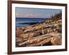 Mt Desert Island, View of Rocks with Forest, Acadia National Park, Maine, USA-Adam Jones-Framed Photographic Print