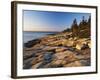 Mt Desert Island, View of Rocks with Forest, Acadia National Park, Maine, USA-Adam Jones-Framed Photographic Print