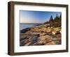 Mt Desert Island, View of Rocks with Forest, Acadia National Park, Maine, USA-Adam Jones-Framed Photographic Print