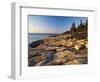 Mt Desert Island, View of Rocks with Forest, Acadia National Park, Maine, USA-Adam Jones-Framed Photographic Print