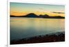 Mt. Edgecumbe at dusk, Kruzof Island, Sitka, Alaska-Mark A Johnson-Framed Photographic Print