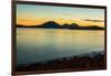 Mt. Edgecumbe at dusk, Kruzof Island, Sitka, Alaska-Mark A Johnson-Framed Photographic Print