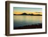 Mt. Edgecumbe at dusk, Kruzof Island, Sitka, Alaska-Mark A Johnson-Framed Photographic Print