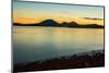 Mt. Edgecumbe at dusk, Kruzof Island, Sitka, Alaska-Mark A Johnson-Mounted Photographic Print