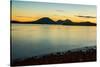 Mt. Edgecumbe at dusk, Kruzof Island, Sitka, Alaska-Mark A Johnson-Stretched Canvas