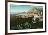 Mt. Etna from Taormina, Sicily, Italy-null-Framed Art Print