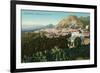 Mt. Etna from Taormina, Sicily, Italy-null-Framed Art Print