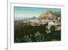 Mt. Etna from Taormina, Sicily, Italy-null-Framed Premium Giclee Print