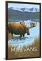 Mt. Evans, Colorado Elv. 14,270 - Moose and Lake-Lantern Press-Framed Art Print