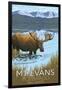 Mt. Evans, Colorado Elv. 14,270 - Moose and Lake-Lantern Press-Framed Art Print