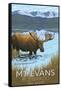 Mt. Evans, Colorado Elv. 14,270 - Moose and Lake-Lantern Press-Framed Stretched Canvas