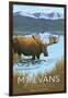 Mt. Evans, Colorado Elv. 14,270 - Moose and Lake-Lantern Press-Framed Premium Giclee Print