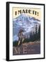 Mt. Evans, Colorado - Hiking Scene-Lantern Press-Framed Art Print