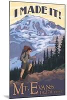Mt. Evans, Colorado - Hiking Scene-Lantern Press-Mounted Art Print