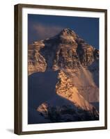 Mt. Everest at Sunset From Rongbuk, Tibet-Vassi Koutsaftis-Framed Premium Photographic Print