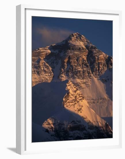 Mt. Everest at Sunset From Rongbuk, Tibet-Vassi Koutsaftis-Framed Premium Photographic Print