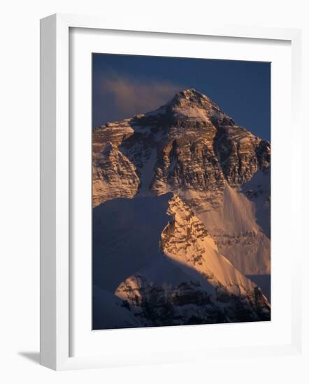 Mt. Everest at Sunset From Rongbuk, Tibet-Vassi Koutsaftis-Framed Photographic Print