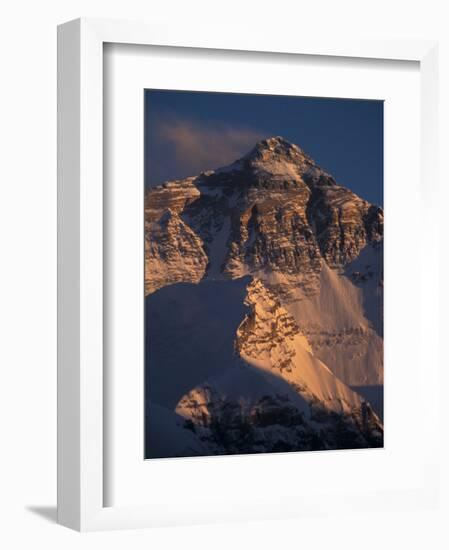 Mt. Everest at Sunset From Rongbuk, Tibet-Vassi Koutsaftis-Framed Photographic Print