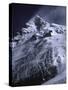 Mt. Everest from South with Dark Blue Sky, Nepal-Michael Brown-Stretched Canvas