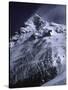 Mt. Everest from South with Dark Blue Sky, Nepal-Michael Brown-Stretched Canvas