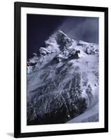 Mt. Everest from South with Dark Blue Sky, Nepal-Michael Brown-Framed Premium Photographic Print