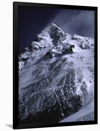 Mt. Everest from South with Dark Blue Sky, Nepal-Michael Brown-Framed Premium Photographic Print