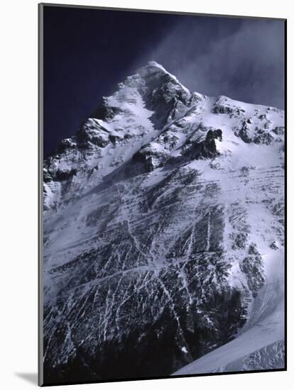 Mt. Everest from South with Dark Blue Sky, Nepal-Michael Brown-Mounted Photographic Print