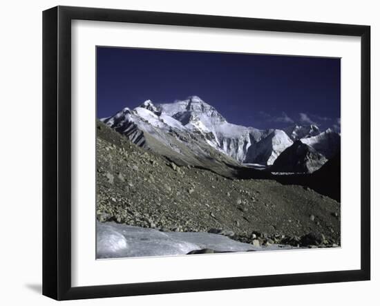 Mt. Everest Seen from the North Side, Tibet-Michael Brown-Framed Premium Photographic Print