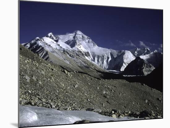 Mt. Everest Seen from the North Side, Tibet-Michael Brown-Mounted Photographic Print