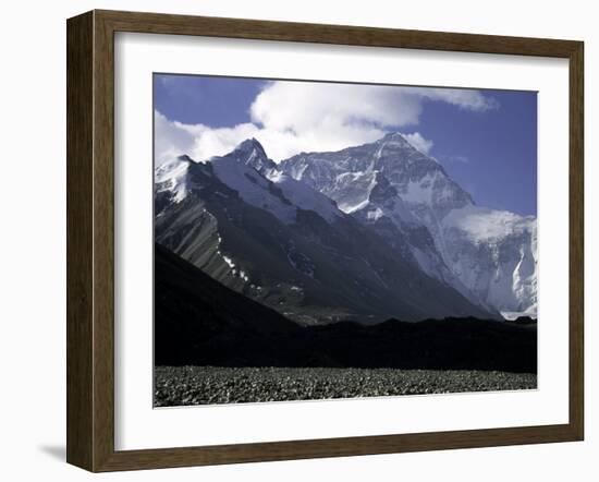 Mt. Everest Seen from the North Side, Tibet-Michael Brown-Framed Photographic Print