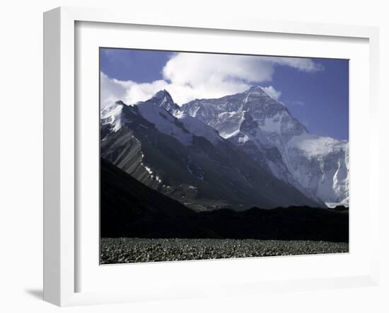 Mt. Everest Seen from the North Side, Tibet-Michael Brown-Framed Photographic Print