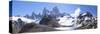 Mt Fitz Roy and Laguna Los Tres, Panoramic View, Fitzroy National Park, Argentina-Mark Taylor-Stretched Canvas