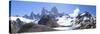 Mt Fitz Roy and Laguna Los Tres, Panoramic View, Fitzroy National Park, Argentina-Mark Taylor-Stretched Canvas