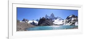 Mt Fitz Roy and Laguna Los Tres, Panoramic View, Fitzroy National Park, Argentina-Mark Taylor-Framed Photographic Print