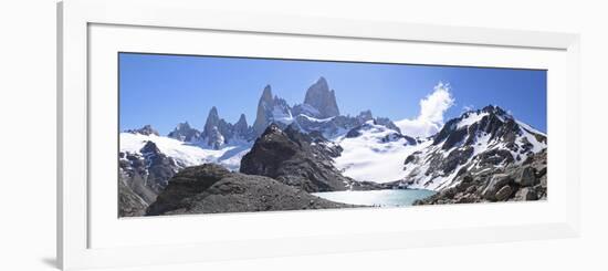 Mt Fitz Roy and Laguna Los Tres, Panoramic View, Fitzroy National Park, Argentina-Mark Taylor-Framed Photographic Print