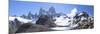 Mt Fitz Roy and Laguna Los Tres, Panoramic View, Fitzroy National Park, Argentina-Mark Taylor-Mounted Photographic Print