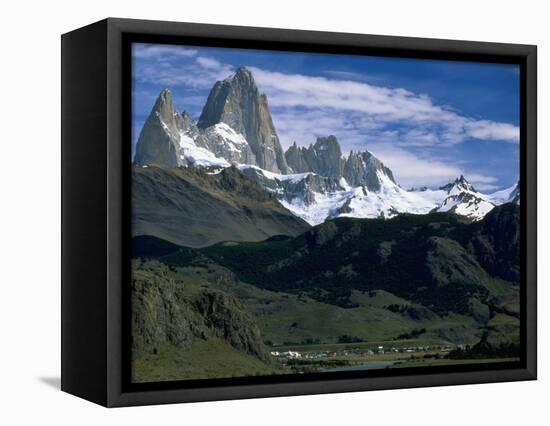 Mt. Fitzroy, Patagonia, Argentina-Walter Bibikow-Framed Stretched Canvas