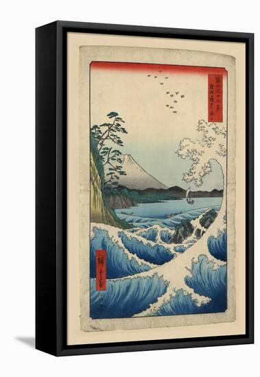 Mt. Fuji and a Rough Surf-null-Framed Stretched Canvas