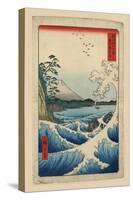 Mt. Fuji and a Rough Surf-null-Stretched Canvas