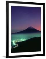 Mt. Fuji and City Lights, Viewed from Mitsu Tohge, Yamanashi, Japan-null-Framed Photographic Print