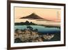 Mt. Fuji and Japanese Village-null-Framed Premium Giclee Print