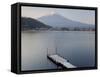 Mt. Fuji and Lake Kawaguchi, Kansai Region, Honshu, Japan-Peter Adams-Framed Stretched Canvas