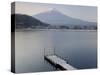 Mt. Fuji and Lake Kawaguchi, Kansai Region, Honshu, Japan-Peter Adams-Stretched Canvas