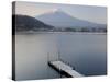 Mt. Fuji and Lake Kawaguchi, Kansai Region, Honshu, Japan-Peter Adams-Stretched Canvas